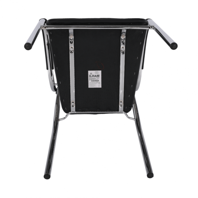 Konferenčná stolička ILHAM — kov, látka, čierna