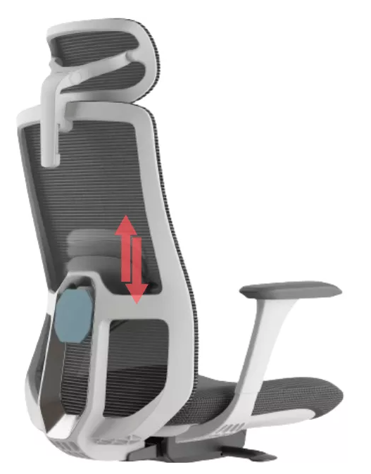 Ergonomická kancelárska stolička WISDOM s opierkou hlavy — sieťovina, sivý plast, nosnosť 120 kg, tmavo sivá Mercury star