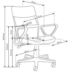 Dětská židle na kolečkách TIMMY — látka, růžová Halmar
