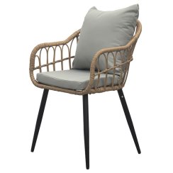 Zahradní židle POLYCHAIR – polyratan, přírodní