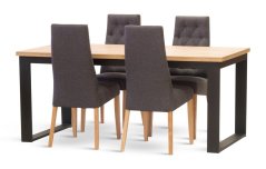 Moderní jídelní stůl 970 – rozkládací s kovovou podnoží, široká paleta odstínů