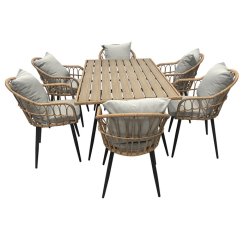 Zahradní židle POLYCHAIR – polyratan, přírodní