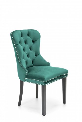 Jídelní židle MIYA — masiv, látka, zelená