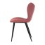 Autronic Jídelní židle TERRA, červená látka, černá kovová podnož