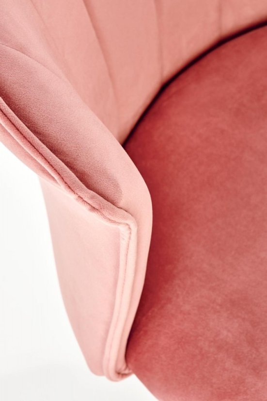 Kancelárska otočná stolička PASCO — zamat, ružová