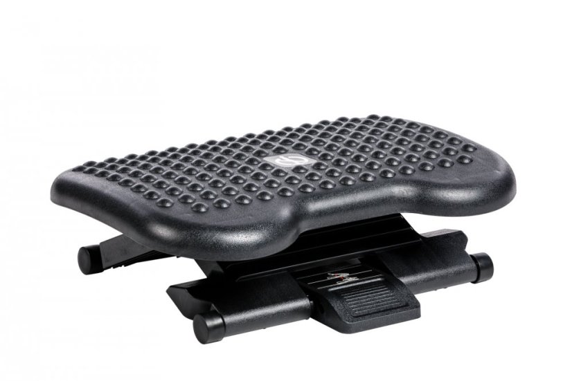FOOTREST ADVANCED podložka pod nohy – čierna, výškovo aj uhlovo nastaviteľná