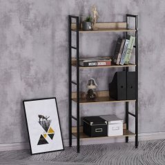 Regál ESTILO II — čierna / dekor dub