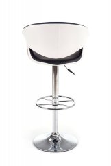 Barová židle FELICIA – ekokůže, černá / bílá Halmar