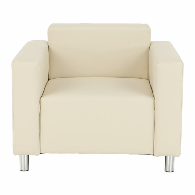 Relaxační křeslo HOMKER— ekokůže/béžová Kondela