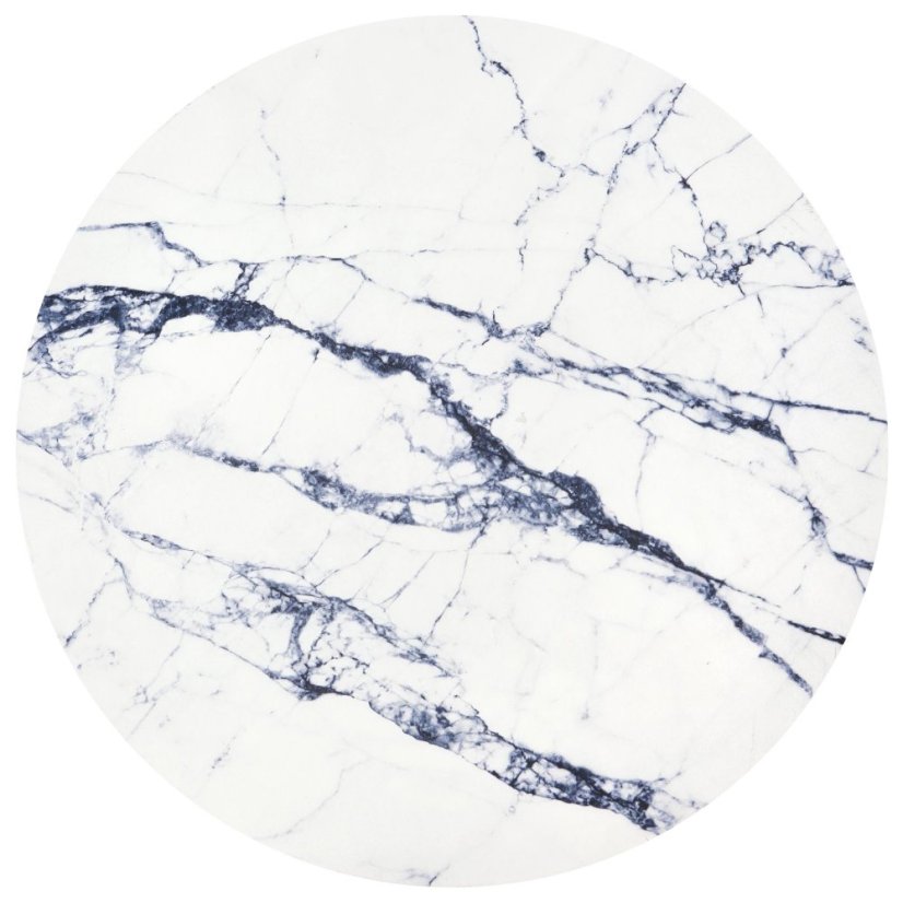 Konferenčný stolík HARISSA — kov, zlatá / biela