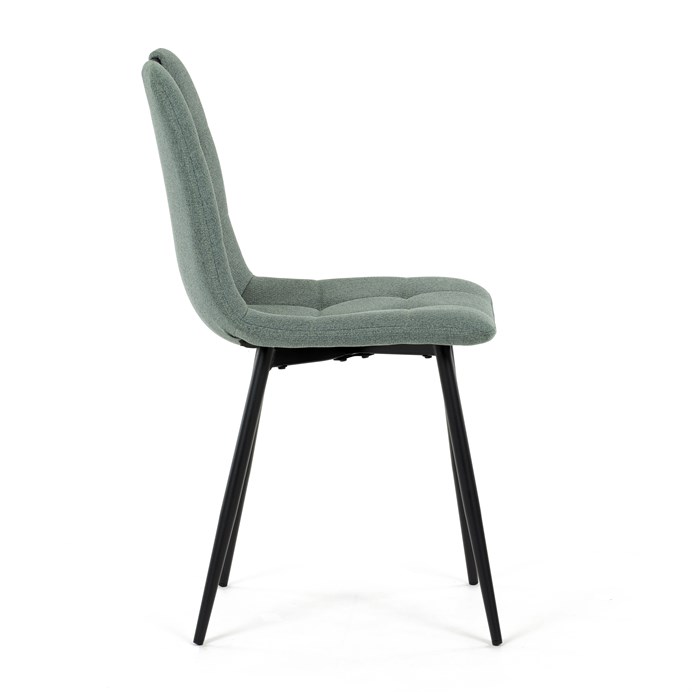 Jídelní židle FORMA – zelená látka, černé kovové nohy Autronic