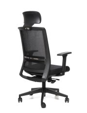Kancelárska ergonomická stolička Sego RESERVE — sieť/látka, čierna