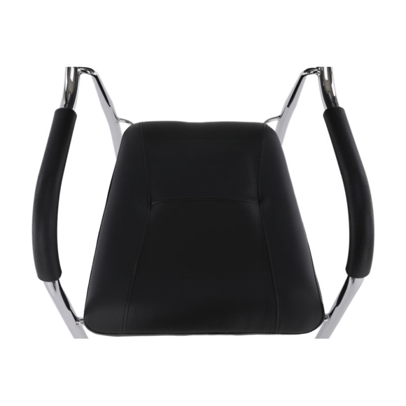 Konferenčná stolička ILHAM — kov, látka, čierna