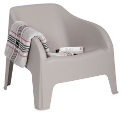 PETRA ARMCHAIR plastové křeslo - šedá
