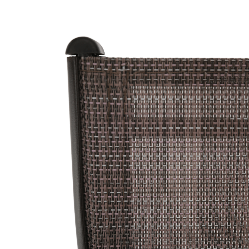 Zahradní židle ALDERA — kov, látka, hnědá Kondela