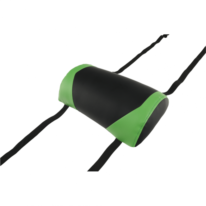 Herní židle BILGI — ekokůže, plast, černá/zelená, nosnost 150 kg