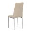 Moderná jedálenská stolička LENA z béžovej látky so sivými kovovými nohami Autronic