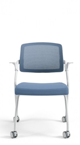 Konferenční židle na kolečkách Bestuhl U20 WHITE — více barev, stohovatelná - Barevné provedení U20 WHITE: Šedá