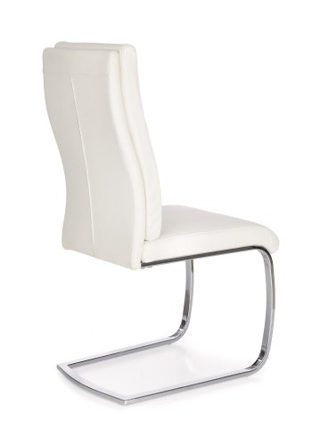 Jídelní židle LUCIO – ekokůže, bílá