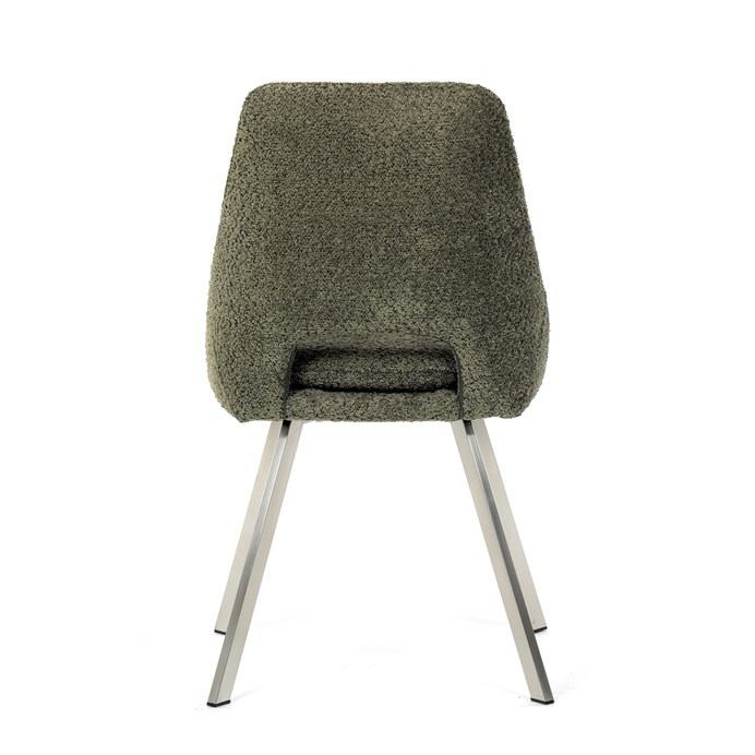 Moderní zelená jídelní židle RINA Autronic s nerezovými nohami