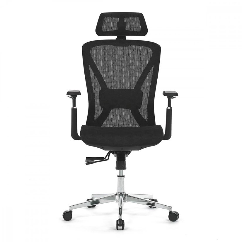 Kancelárska ergonomická stolička FLIP — sieť, čierna