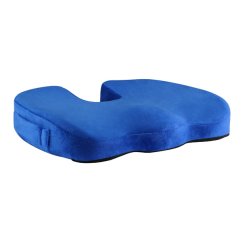 Ergonomický podsedák pod zadok - pamäťová pena, modrá