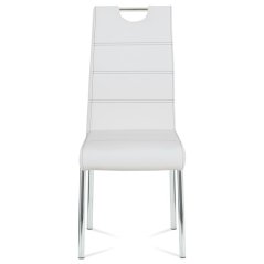 Jídelní židle LAVENA - bílá, hladká ekokůže Autronic