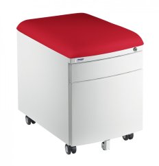 Pojízdný kontejner Mayer 32W8 30 461 — bílý, červený aquaclean Mayer