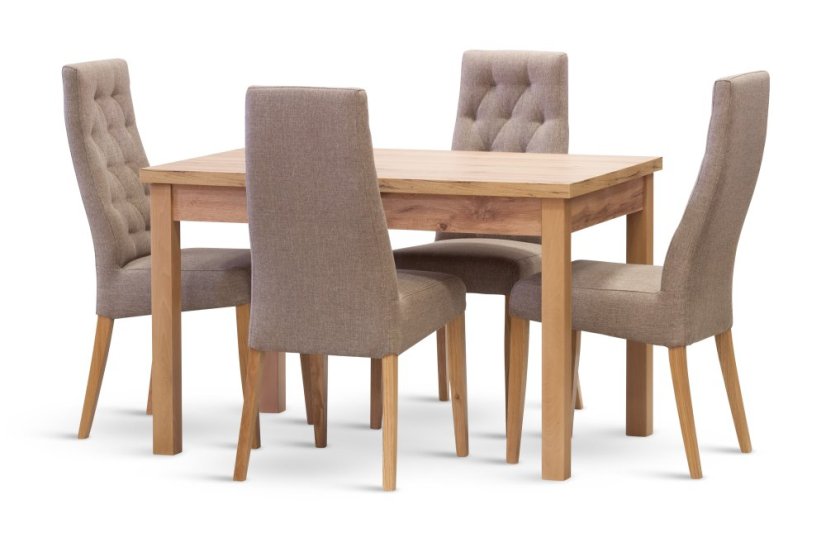 Jídelní stůl UDINE – různé rozměry a barvy, komfortní a pevná konstrukce - Délka stolu: 140, KOSTRA: dub sonoma, Rozklad: 40, Vnitřní délka: 119, Vnitřní výška: 65