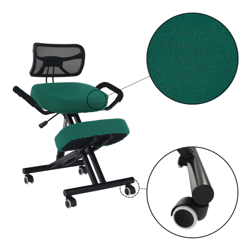 Ergonomická kľačadlo RUFUS – zelená látka