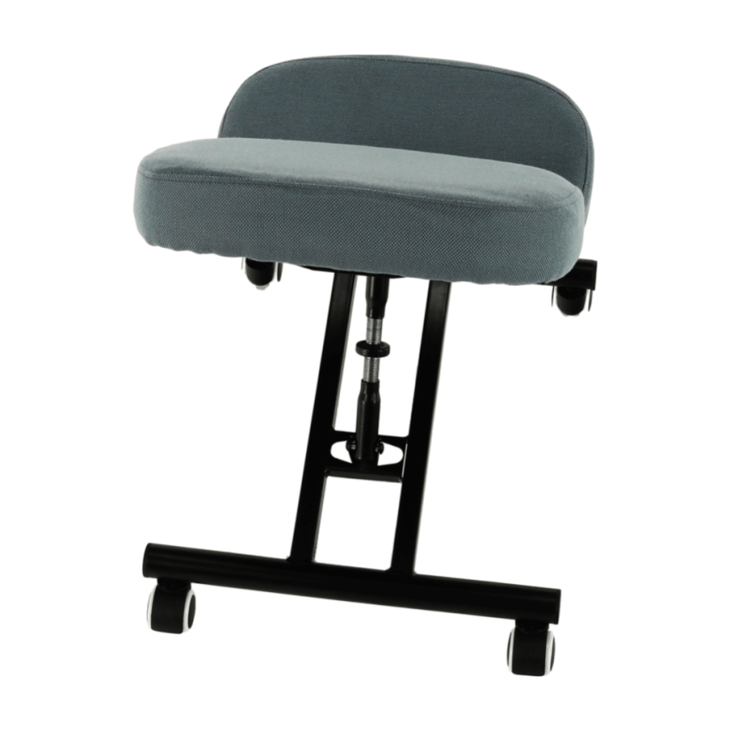 Ergonomická kľačka KILIAN – svetlosivá/čierna, látkový povrch