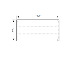 Jednací stůl UJ 1600 – rovný, 160 cm, Hobis