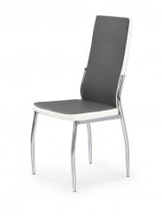 Jedálenská stolička TURLE – oceľ, ekokoža, sivá