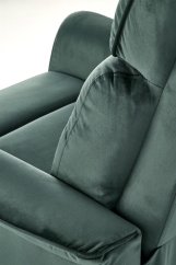 TV křeslo SEMIR s elektrickým polohováním - látka, zelená Halmar