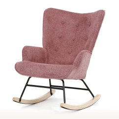 Houpací křeslo YAO – růžová, látka, ergonomický design Autronic