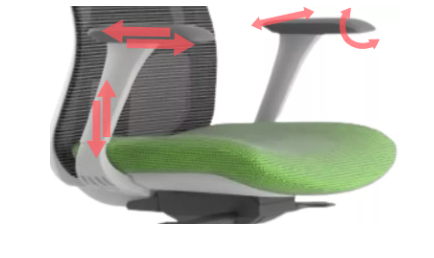 Ergonomická kancelárska stolička WISDOM s opierkou hlavy — sieťovina, sivý plast, nosnosť 120 kg, zelená Mercury star