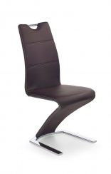 Jedálenská stolička IRVINE II –⁠ PU koža/kov, hnedá