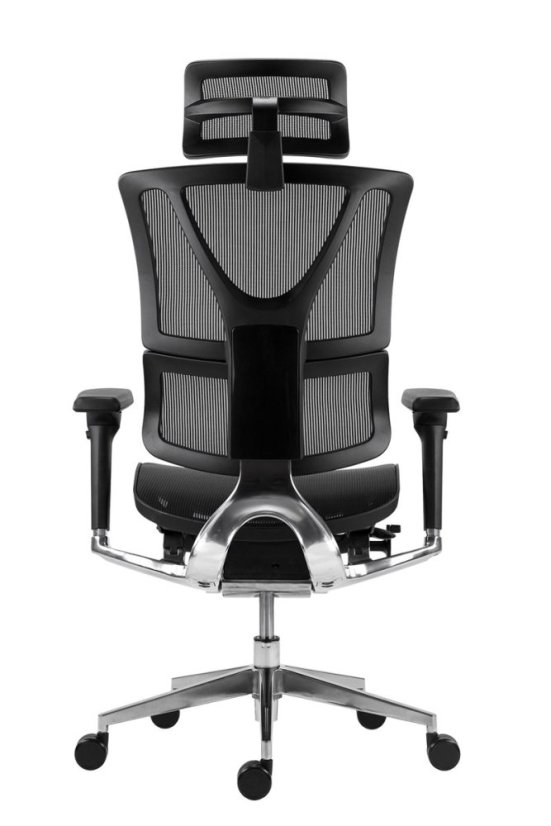 Kancelářská ergonomická židle KORINA — síť, černá, nosnost 150 kg Antares