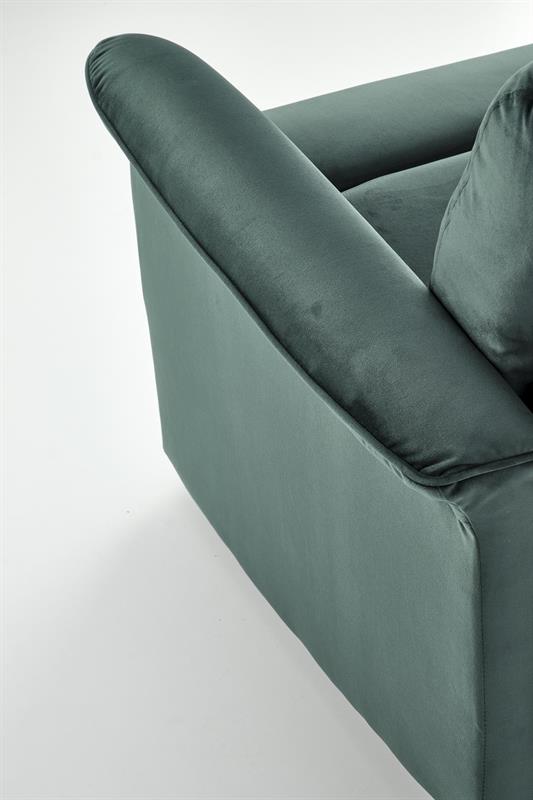 TV křeslo SEMIR s elektrickým polohováním - látka, zelená Halmar