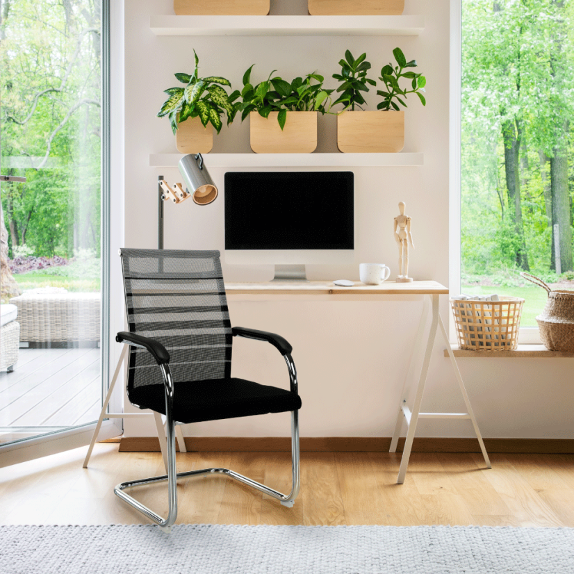 Konferenčná stolička ESIN - sieť/látka, viacfarebná - Farbové varianty ESIN: Hneda/čierna