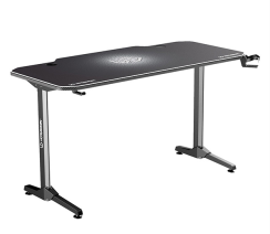 Herný stôl ULTRADESK FRAG WHITE – 140x66x76cm, so stojanom Ultradesk BEAM