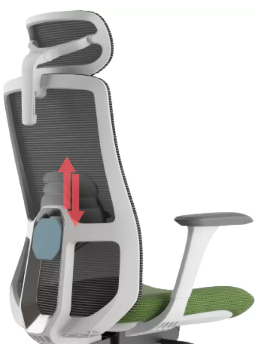 Ergonomická kancelárska stolička WISDOM s opierkou hlavy — sieťovina, sivý plast, nosnosť 120 kg, zelená Mercury star