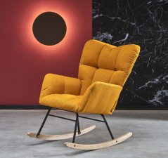 Hojdacie kreslo VASCO — látka, žltá