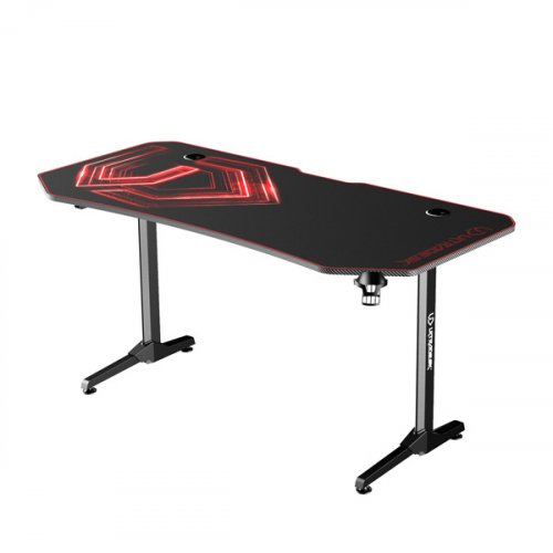 Herní stůl ULTRADESK FRAG XXL RED – černá/červená, 160x75 cm