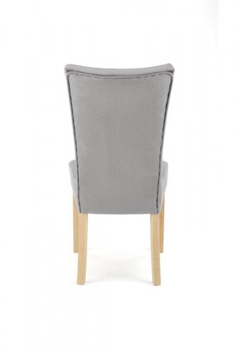 Jídelní čalouněná židle VERMONT - masiv, látka, šedá