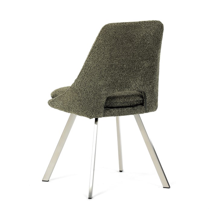 Moderní zelená jídelní židle RINA Autronic s nerezovými nohami