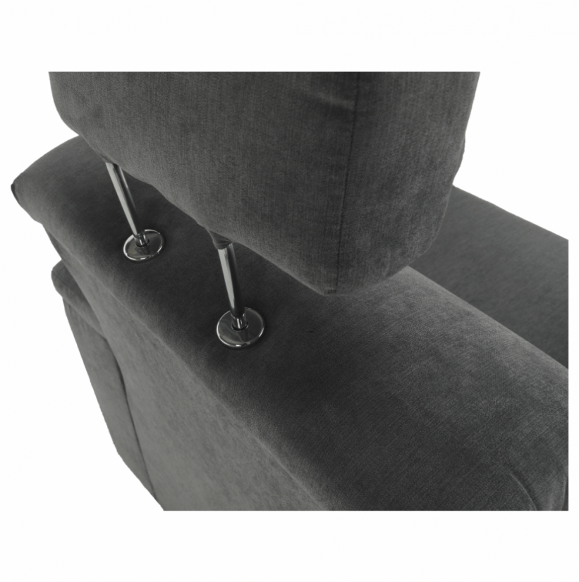 Relaxační křeslo SANTIAGO—  látka, šedá Kondela