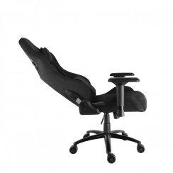 Herná stolička IRON XXL — látka, čierna, nosnosť 140 kg