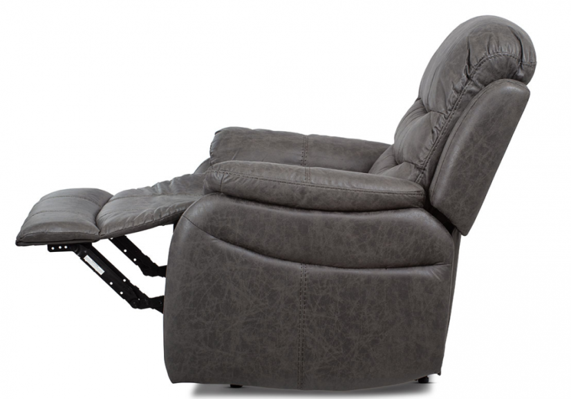 TV polohovatelné křeslo ROGIL - látka, šedá, nosnost 130 kg