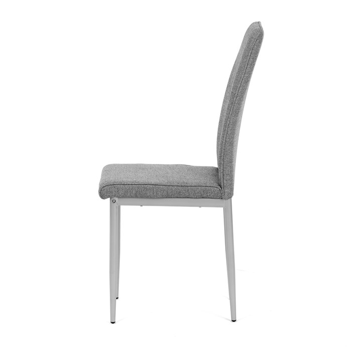 Industriální jídelní židle LENA Autronic – šedá látka, kovové nohy